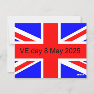 Flagga för Storbritannien VE-dagen 2025 Vykort