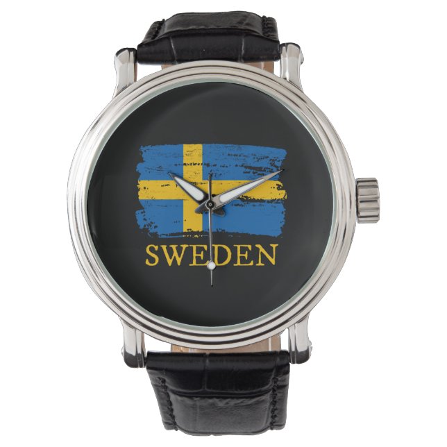 Flagga för sverige armbandsur (Framsida)