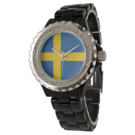 flagga för sverige armbandsur