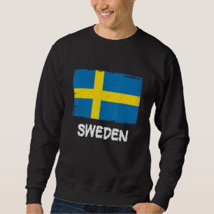 Flagga för Sverige av coola Lång Ärmad Tröja