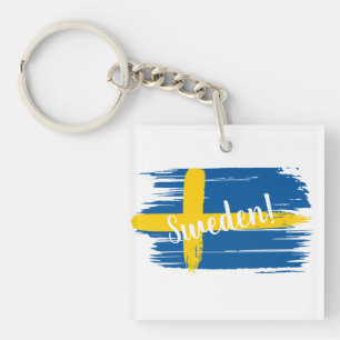 Flagga för Sverige av konstnärlig pensel