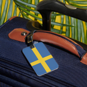 flagga för sverige bagagebricka
