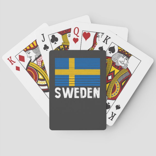 Flagga för sverige casinokort (Baksidan)