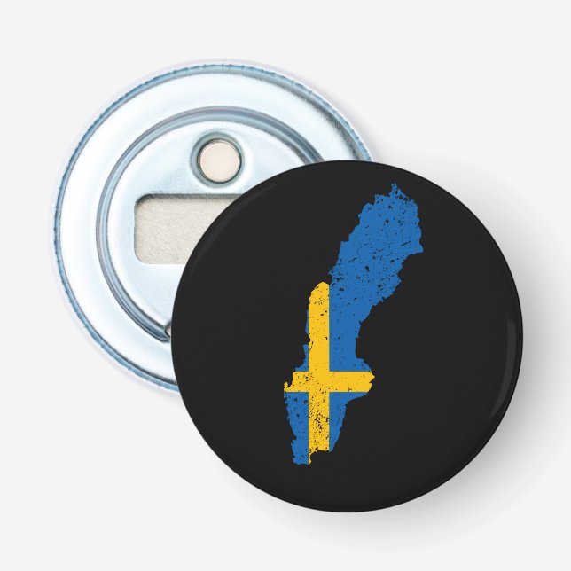 Flagga för sverige flasköppnare (Framsidan)