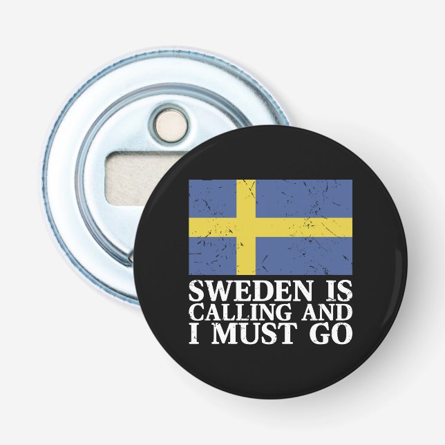 Flagga för sverige flasköppnare (Framsidan)