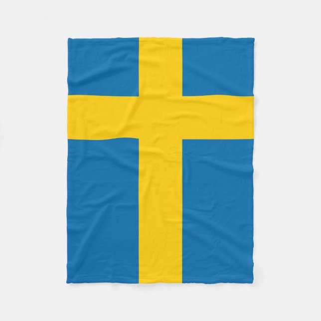 flagga för sverige fleecefilt (Framsidan)
