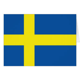 Flagga för sverige hälsningskort
