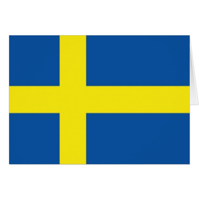 Flagga för sverige hälsningskort (Framsidan Horizontal)
