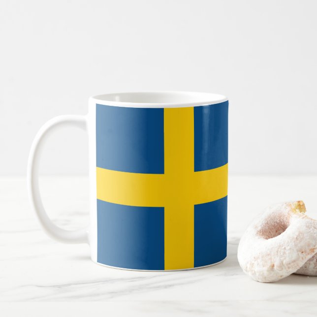 Flagga för sverige kaffemugg (Med munk)