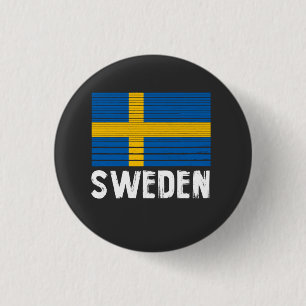 Flagga för sverige knapp