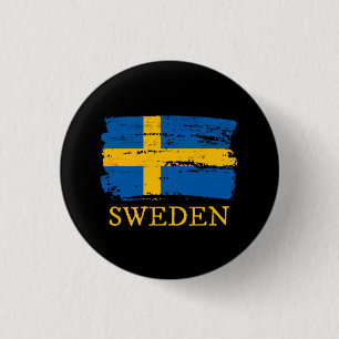 Flagga för sverige knapp