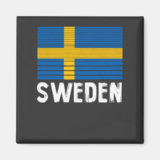 Flagga för sverige magnet (Framsidan)