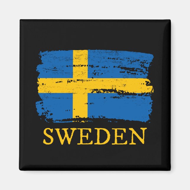 Flagga för sverige magnet (Framsidan)