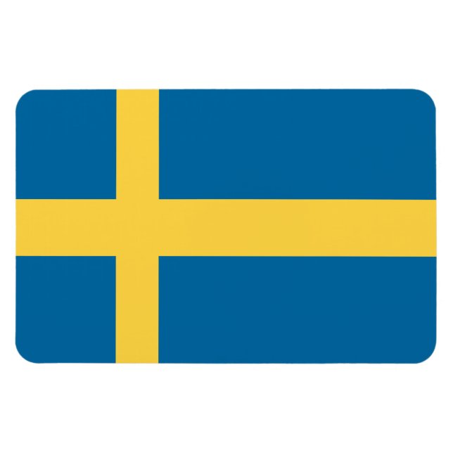 Flagga för sverige magnet (Horisontell)