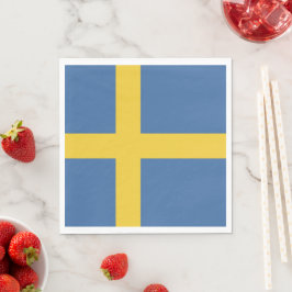 flagga för sverige pappersservett