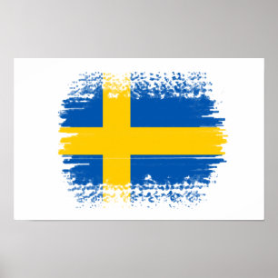 flagga för sverige poster