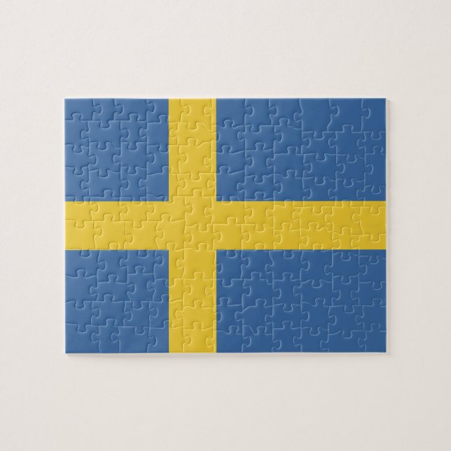 flagga för sverige pussel (Horisontell)