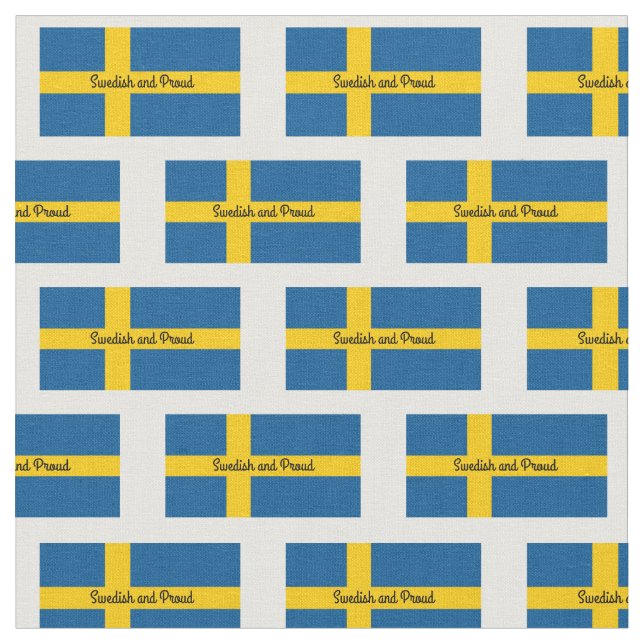 Flagga för Sverige - Redigera text Tyg (Närbild)