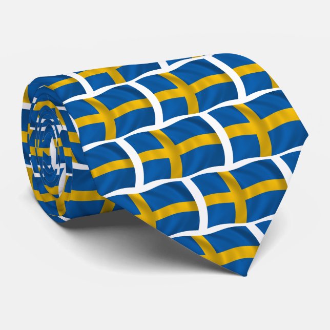 Flagga för sverige slips (Rullad)