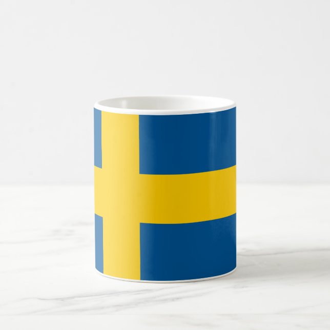 Flagga för sverige (svensk) kaffemugg (Center)
