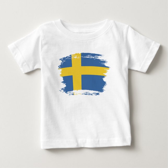 flagga för sverige t shirt (Framsida)