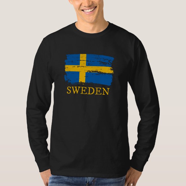 Flagga för sverige t shirt (Framsida)