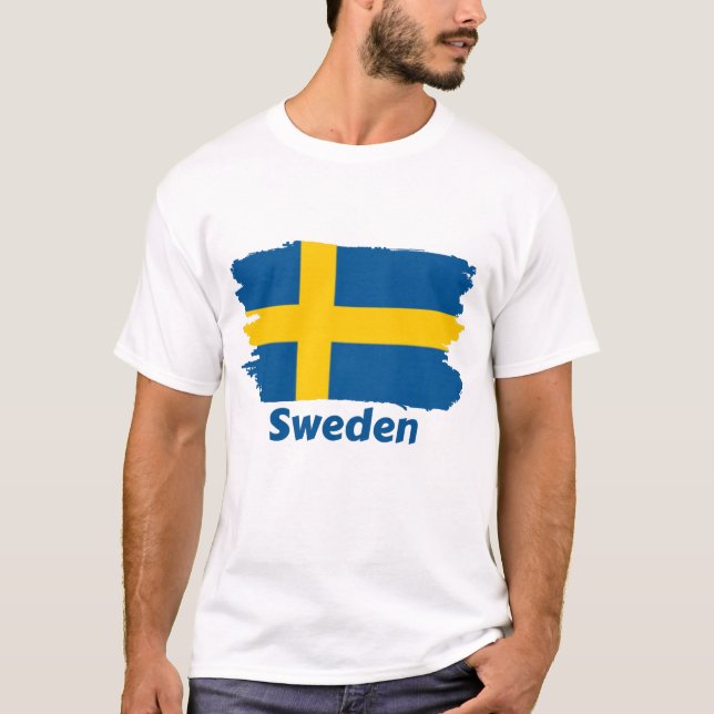 Flagga för sverige t shirt (Framsida)