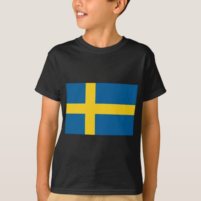 flagga för sverige t shirt (Framsida)