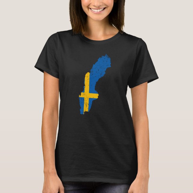 Flagga för sverige t shirt (Framsida)