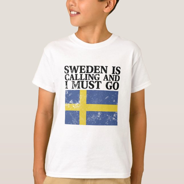 Flagga för sverige t shirt (Framsida)