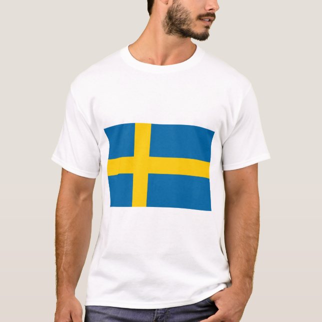 Flagga för sverige t shirt (Framsida)