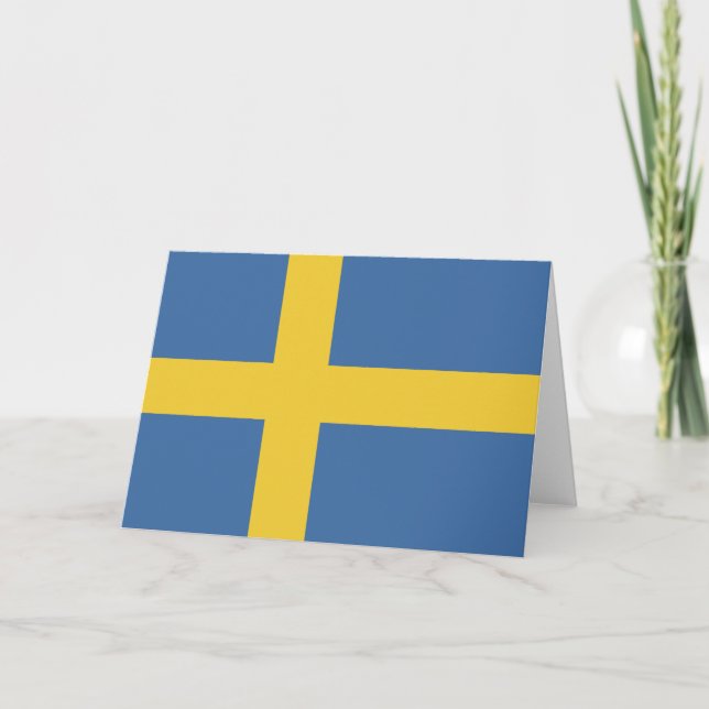 flagga för sverige tack kort (Framsida)