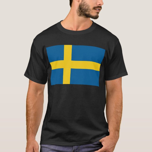 flagga för sverige tee shirt (Framsida)