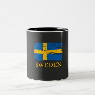 Flagga för sverige Två-Tonad mugg