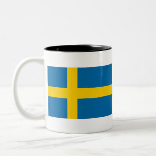 Flagga för sverige Två-Tonad mugg