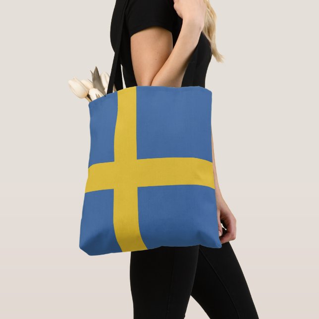 flagga för sverige tygkasse (Närbild)