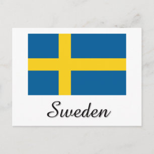 Flagga för sverige vykort