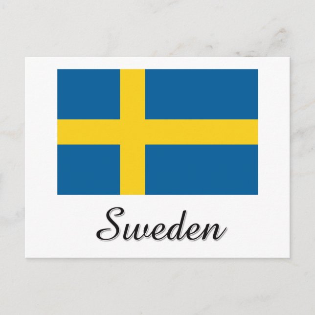 Flagga för sverige vykort (Framsida)