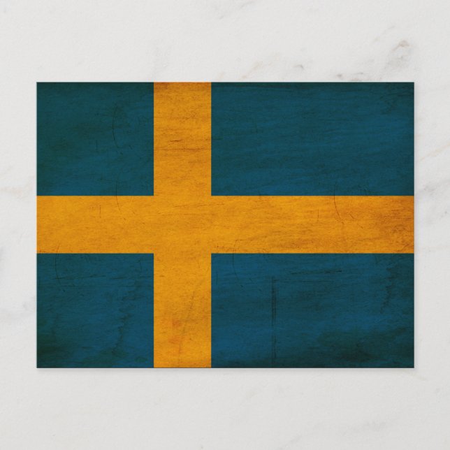 Flagga för sverige vykort (Framsida)