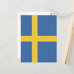 flagga för sverige vykort