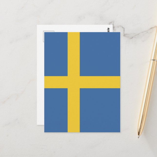 flagga för sverige vykort (Fram/Back In Situ)