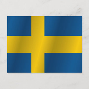 Flagga för sverige vykort
