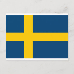 Flagga för sverige vykort