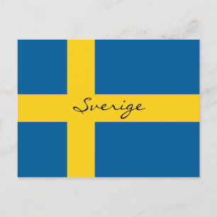 flagga för sverige vykort