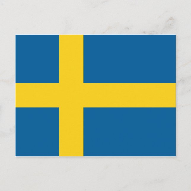 flagga för sverige vykort (Framsida)