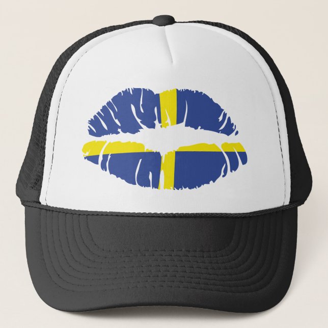 flagga för sverigekyssläppstift keps (Framsida)