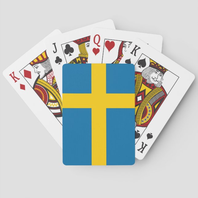 Flagga för sverigemedborgarevärld casinokort (Baksidan)