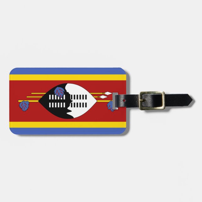 Flagga för Swaziland Easy ID Personal Bagagebricka (Horisontell Framsida)