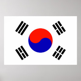 Flagga för Sydkorea Poster