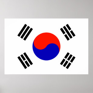 Flagga för Sydkorea Poster